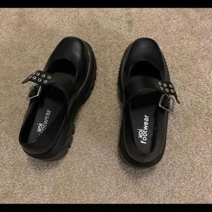 Koi Footwear Black Platform Mary Janes